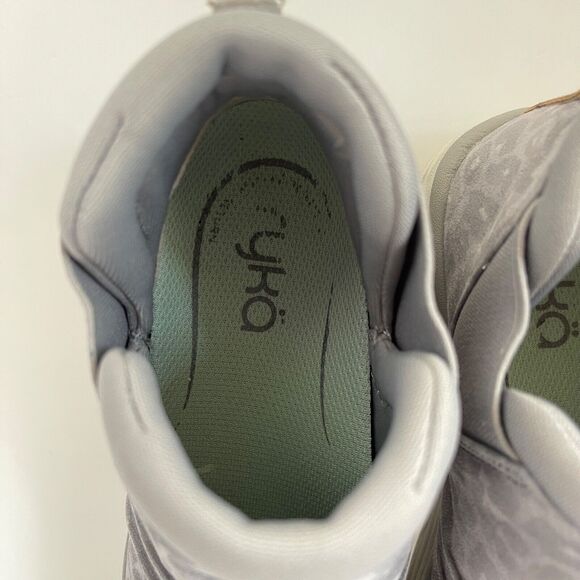 Ryka Niah Womens 7 Slip On Comfort Wedge Ankle Boot Bootie Gray Leopard Print - Picture 6 of 8